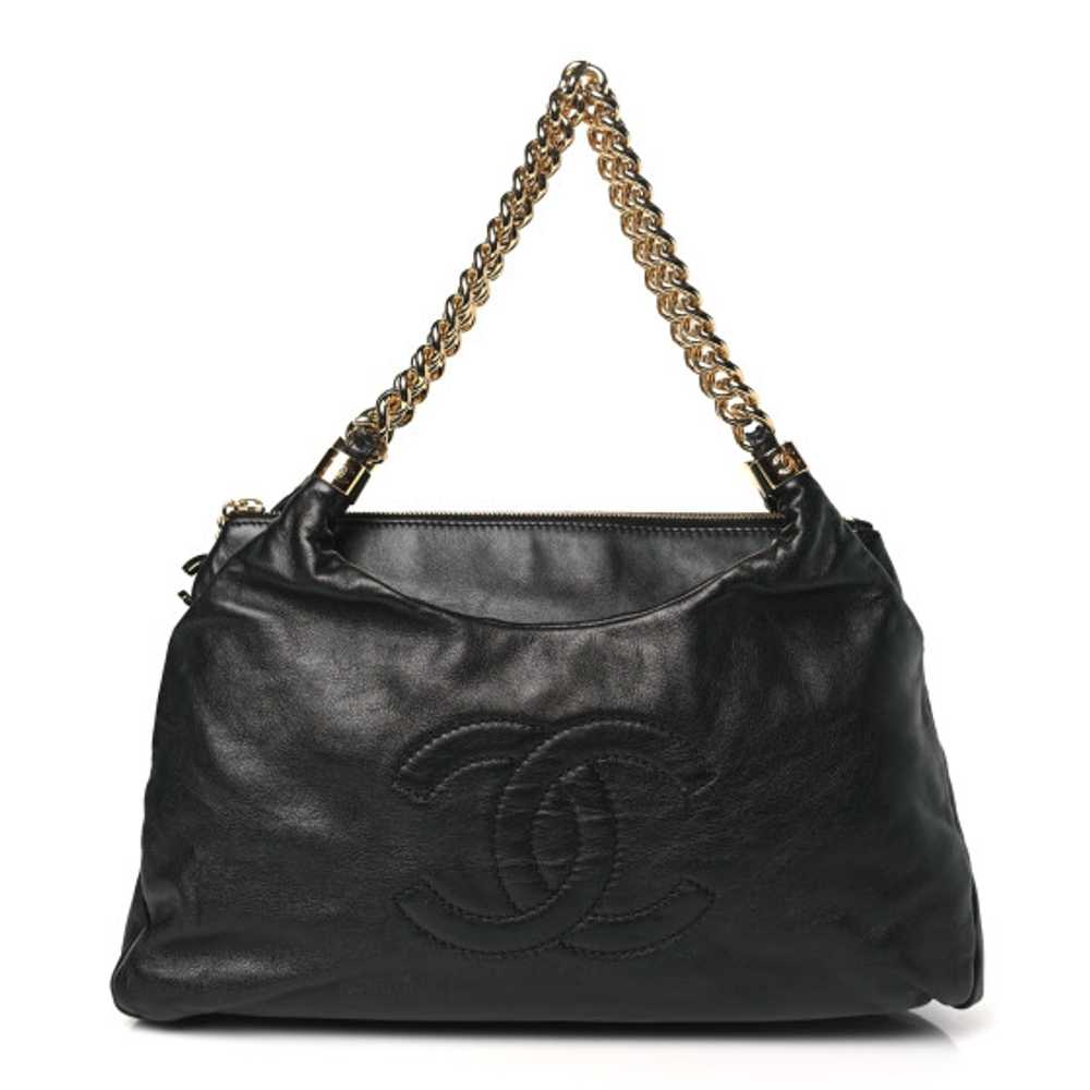 CHANEL Calfskin Rodeo Drive Hobo Black - image 1