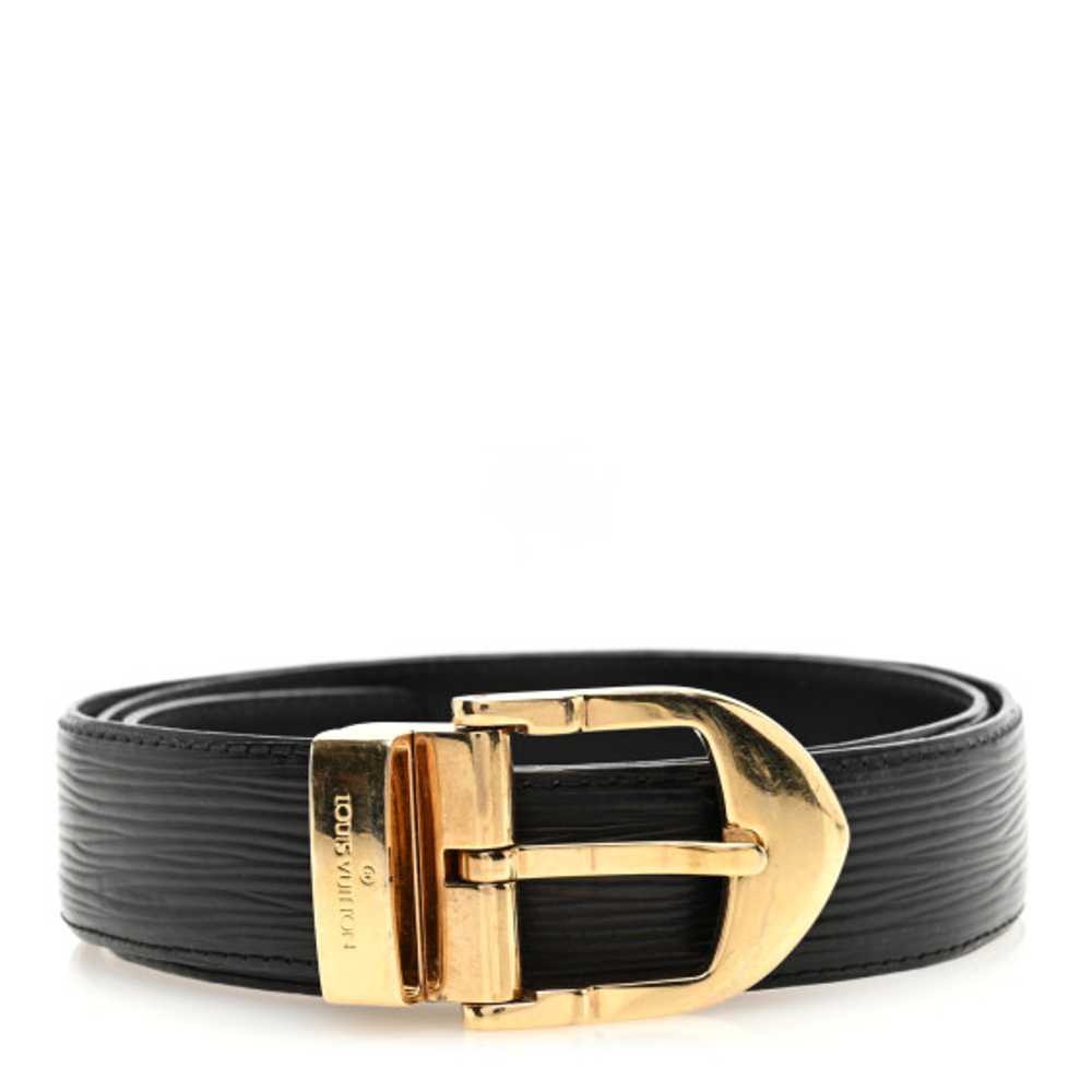 LOUIS VUITTON Epi 35mm Belt 110 44 Black - image 1