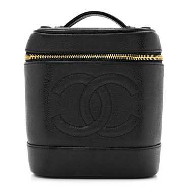 CHANEL Caviar Vanity Cosmetic Case Black - image 1