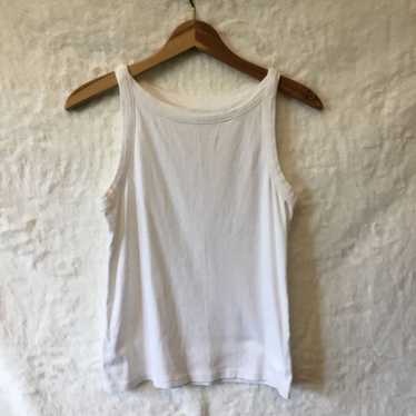 Loft Loft White Classic Rib Tank Top