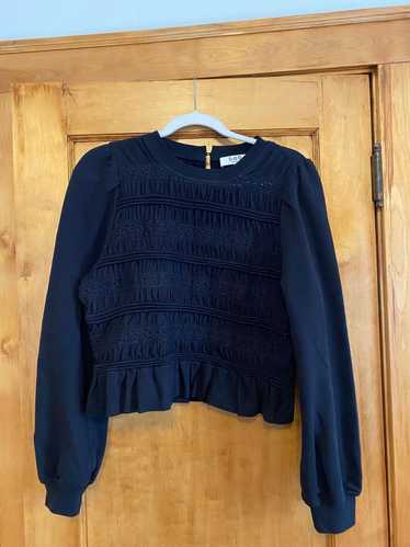 Sea New York Black eyelet lace sweatshirt (L) |…