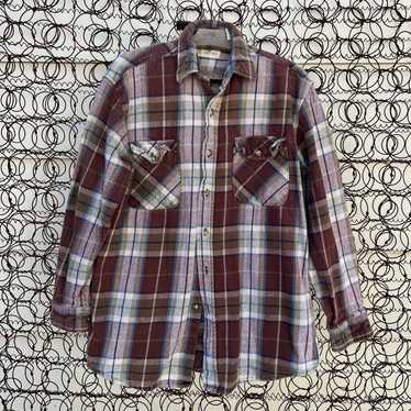 Vintage Northwest Territory Brown Plaid Flannel S… - image 1