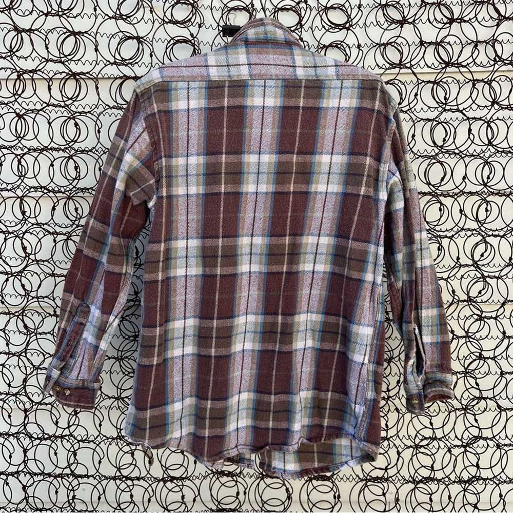 Vintage Northwest Territory Brown Plaid Flannel S… - image 3