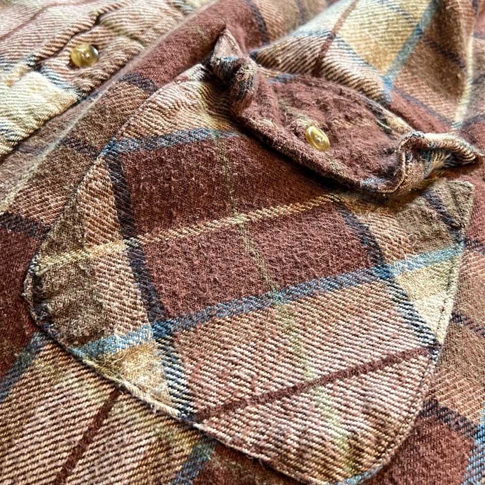 Vintage Northwest Territory Brown Plaid Flannel S… - image 4