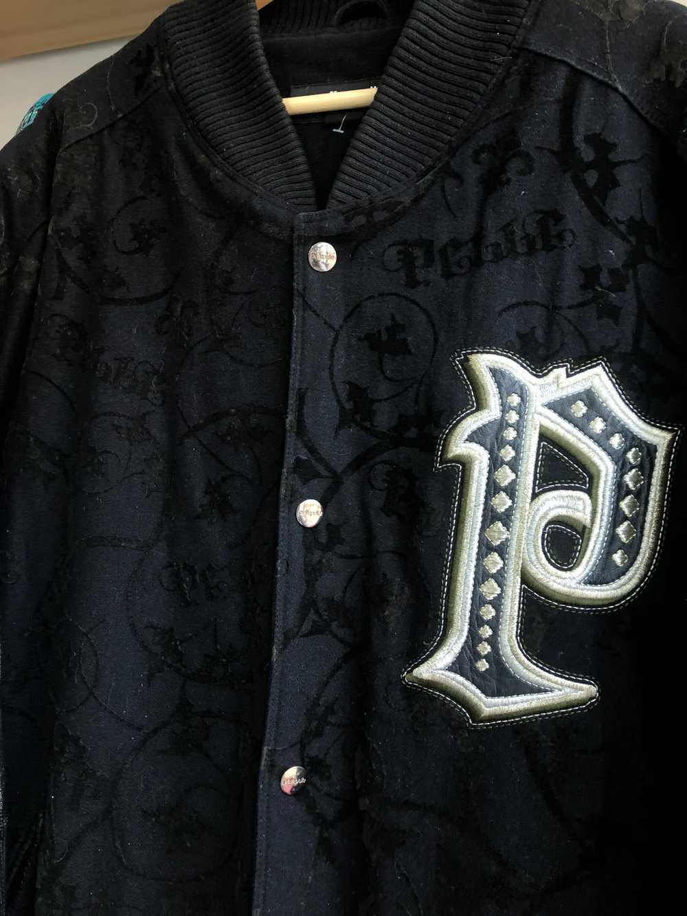 Vintage Pelle Pelle Wool/Leather Embroidered Bomb… - image 3