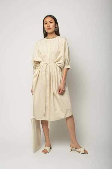 Vintage Modern Weaving Button Front Kaftan - Neutr