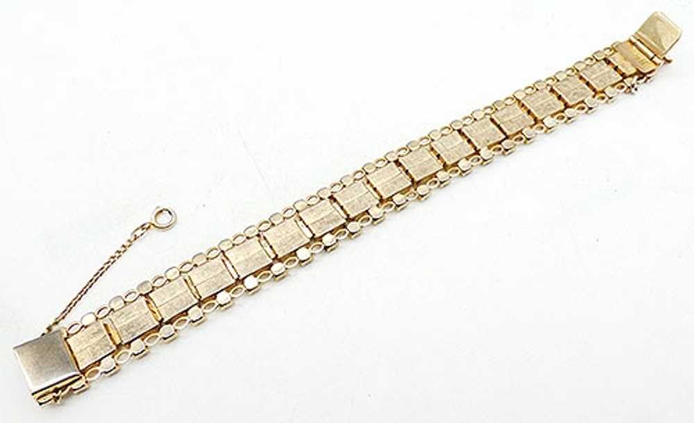 Hobé Gold Tone Panel Bracelet - image 3