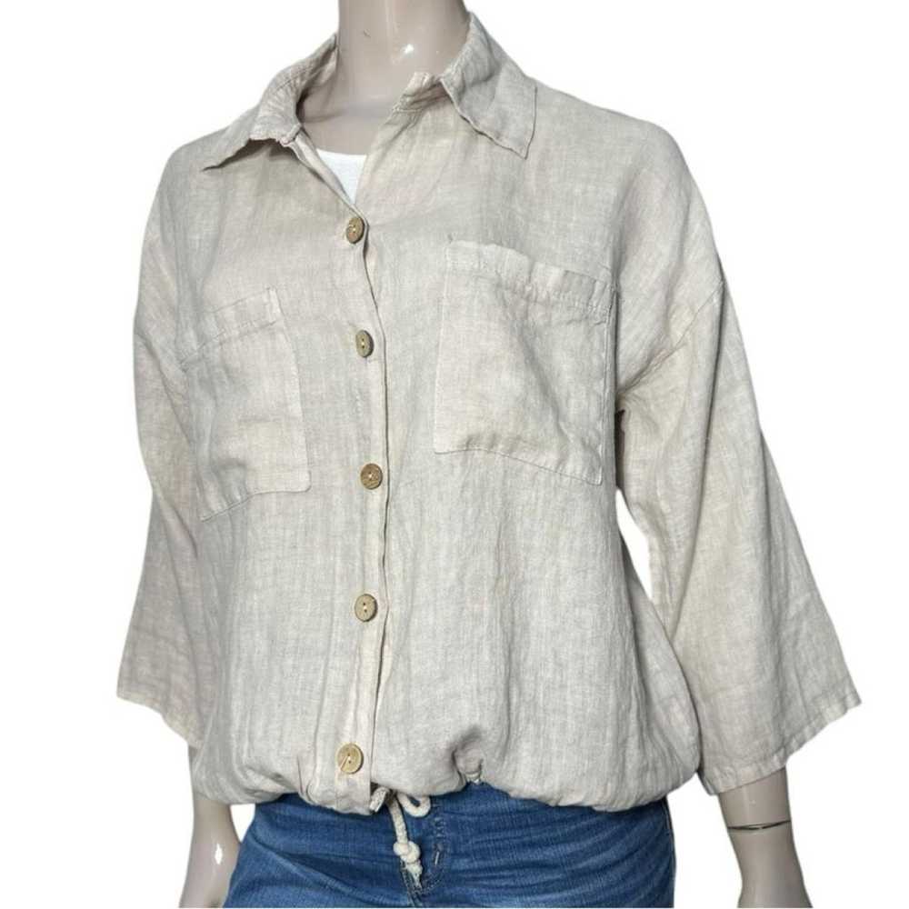 Non Signé / Unsigned Linen jacket - image 4