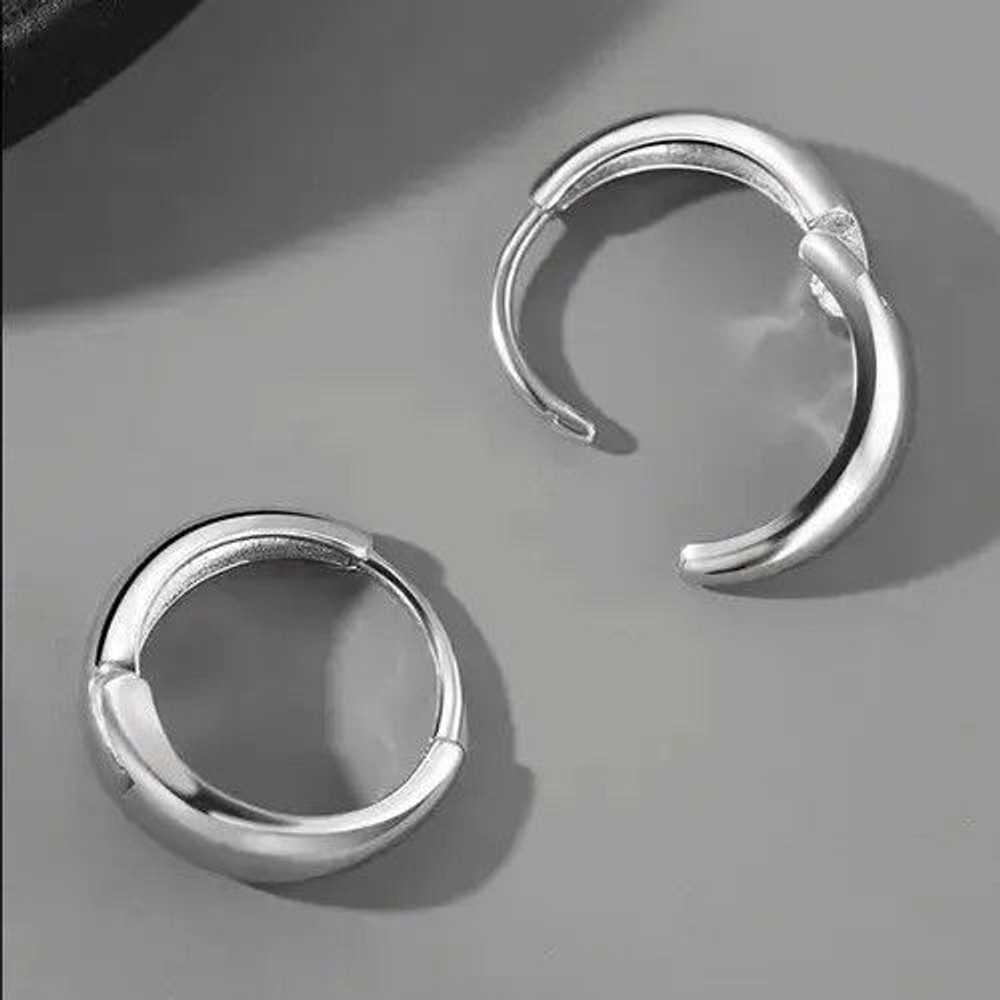 Other 925 Silver Plated Small Hoop Earrings for M… - image 3