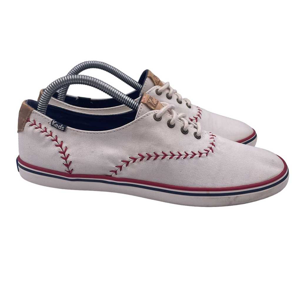 Keds Keds Baseball Lace Up Sneakers Cream Low Can… - image 1