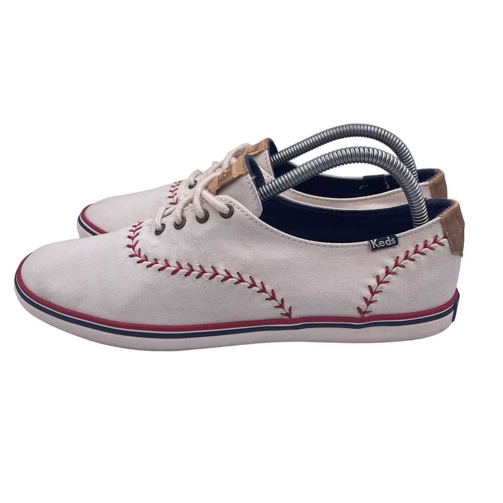 Keds Keds Baseball Lace Up Sneakers Cream Low Can… - image 2