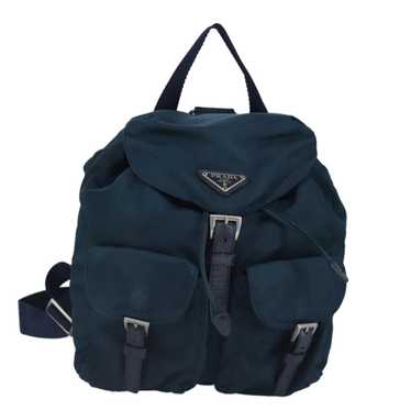 Prada Tessuto Blue Synthetic Backpack Bag (Pre-Own