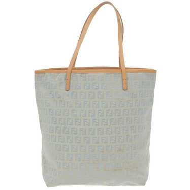 Fendi Zucchino Blue Canvas Tote Bag (Pre-Owned) - image 1