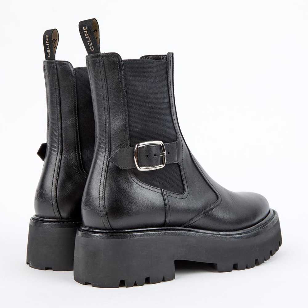 Celine Leather biker boots - image 3