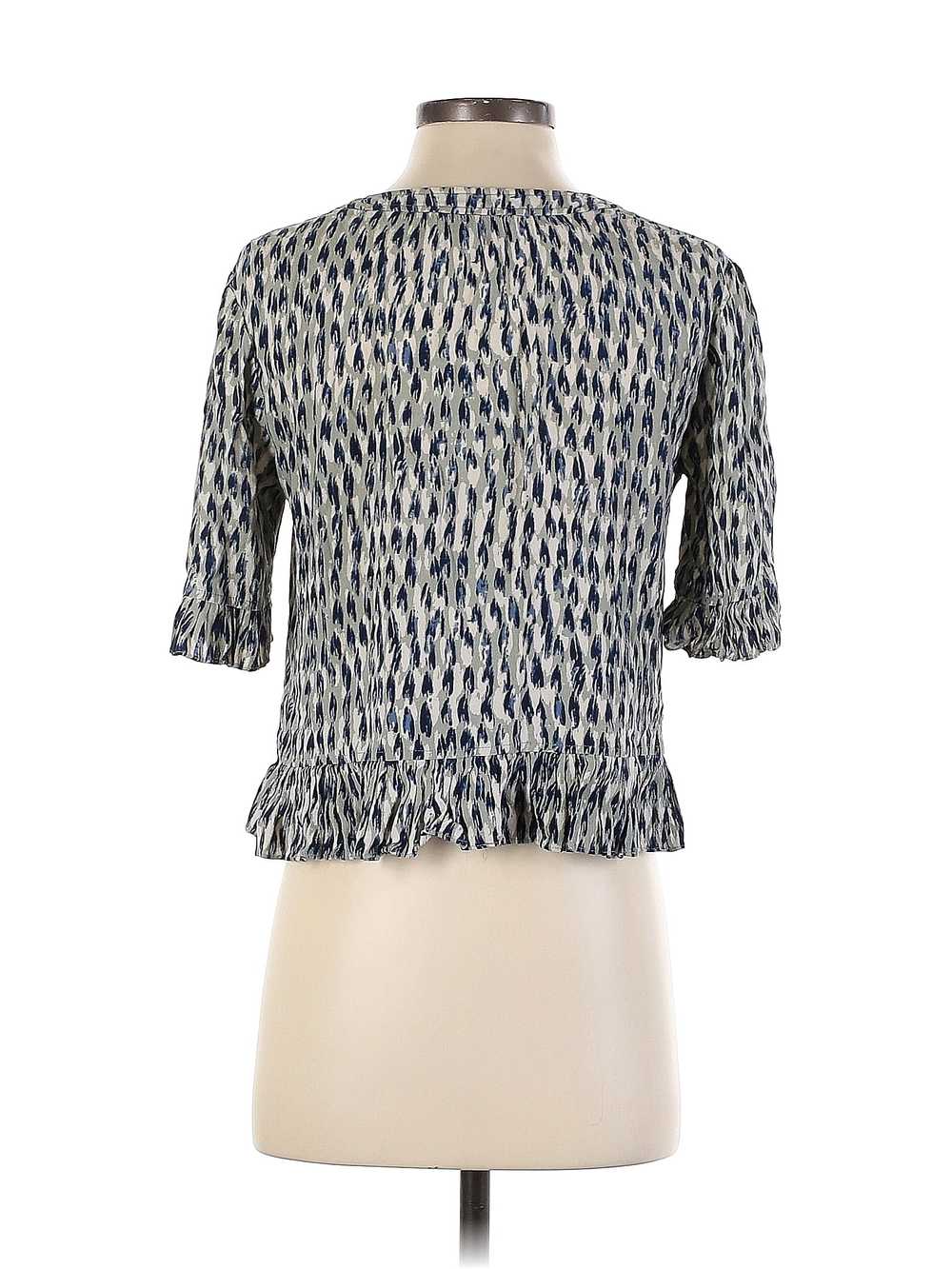 Madewell Women Blue Short Sleeve Blouse XS - image 2