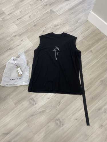 Rick Owens Drkshdw Rick Owen Black Sleeveless Shir