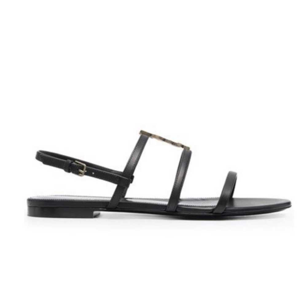 Saint Laurent Cassandra leather sandal - image 2