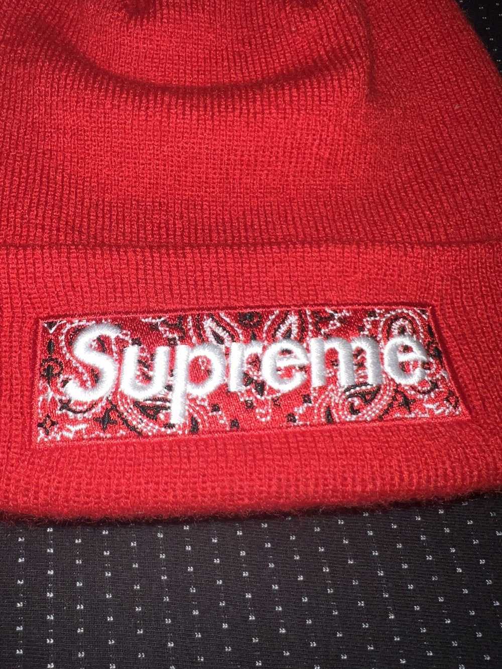 Supreme Supreme Bandana Box Logo Red Beanie - image 2