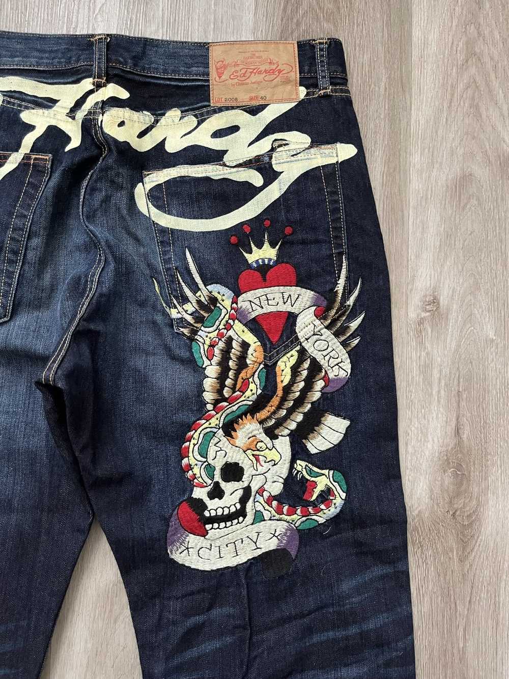 Ed Hardy × Streetwear × Vintage Ed Hardy Embroide… - image 12