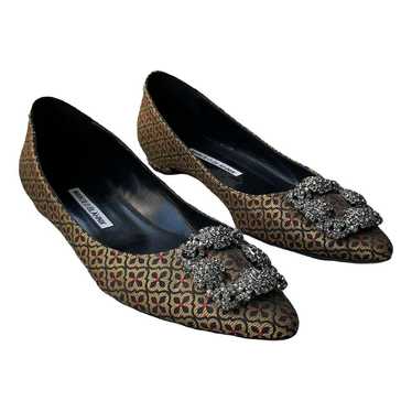 Manolo Blahnik Hangisi cloth ballet flats