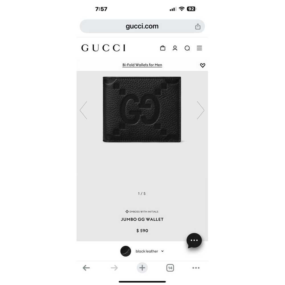 Gucci Leather card wallet - image 2