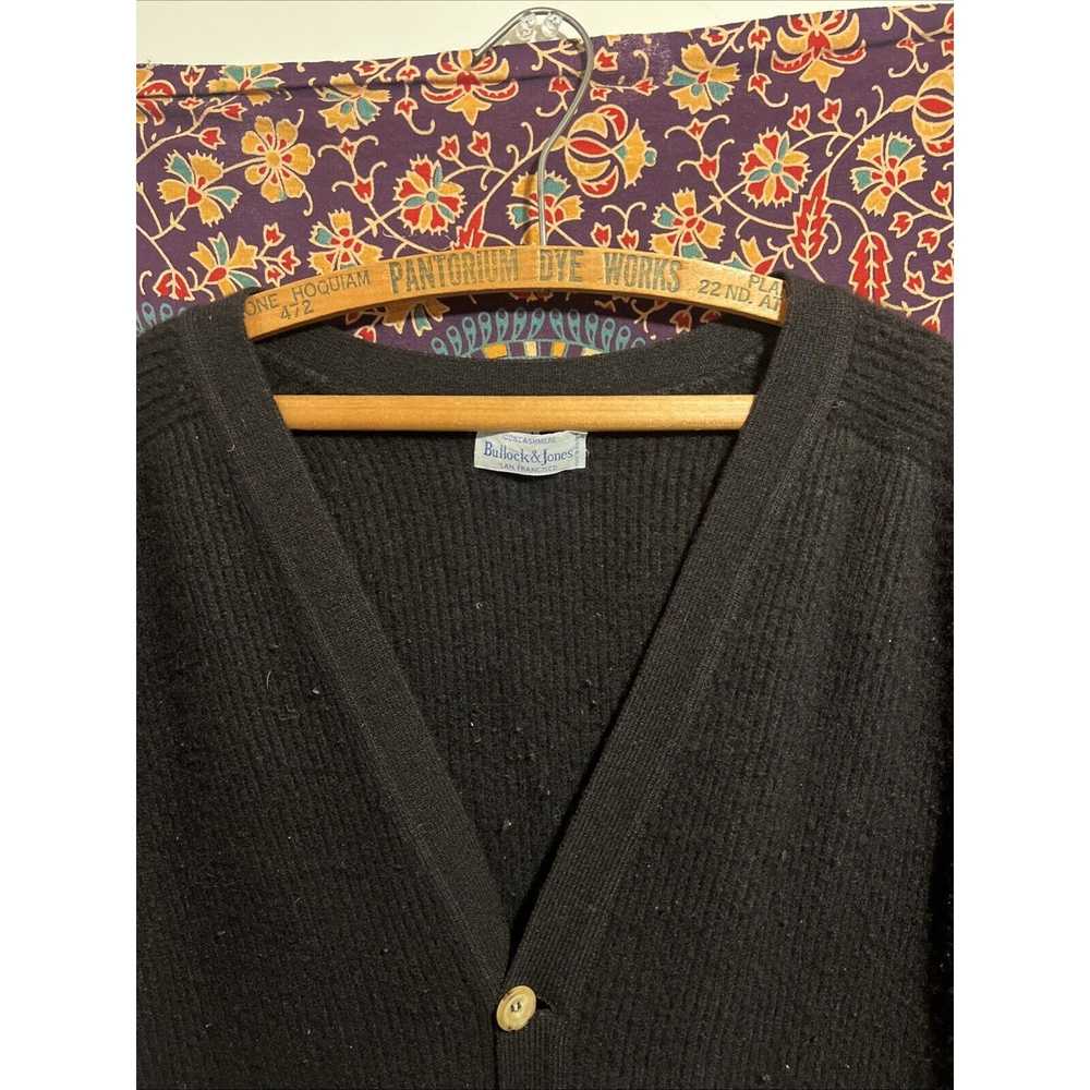 Bullock & Jones VINTAGE 60s Black Cashmere Mens C… - image 7