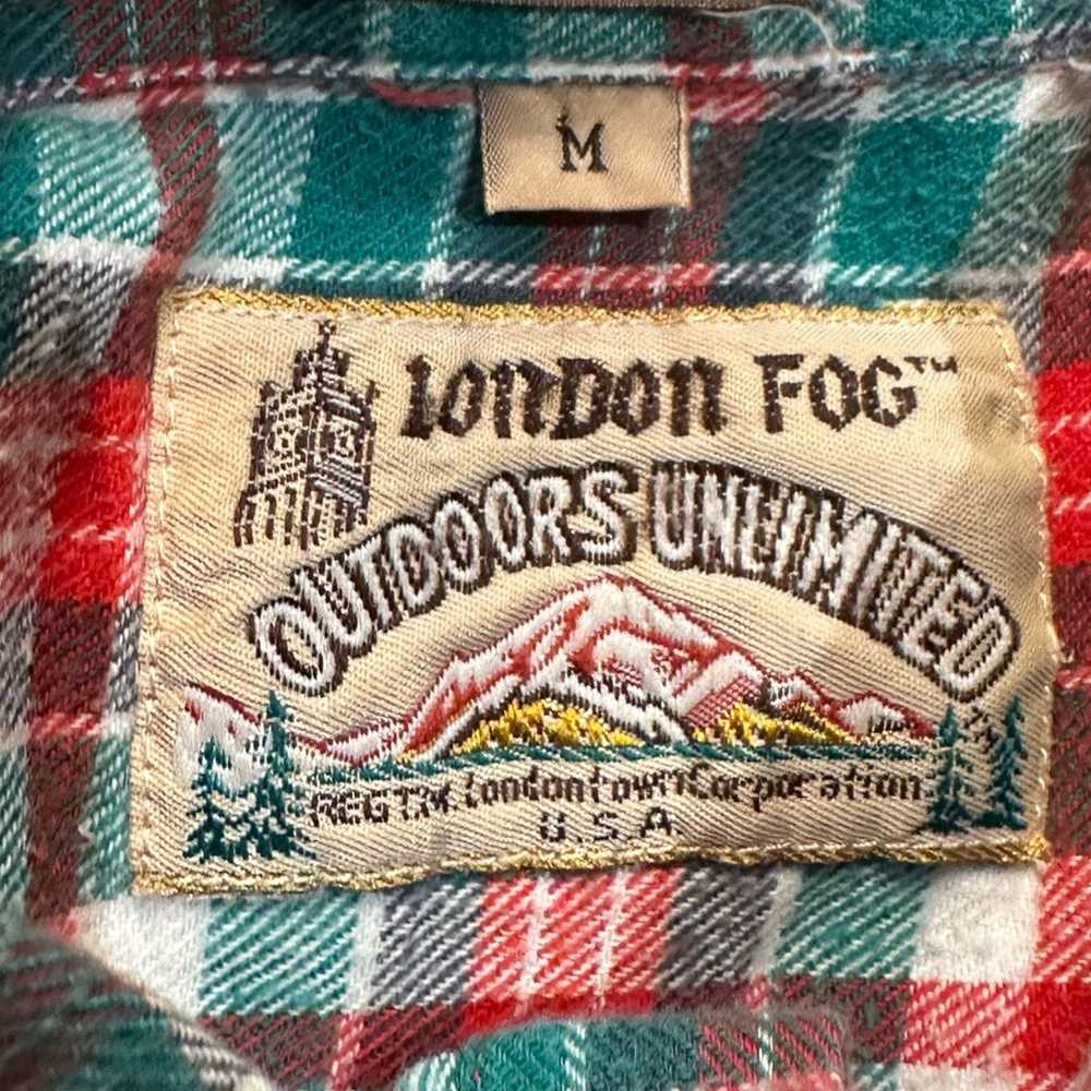 London Fog Vintage London Fog Red & Green Flannel… - image 3