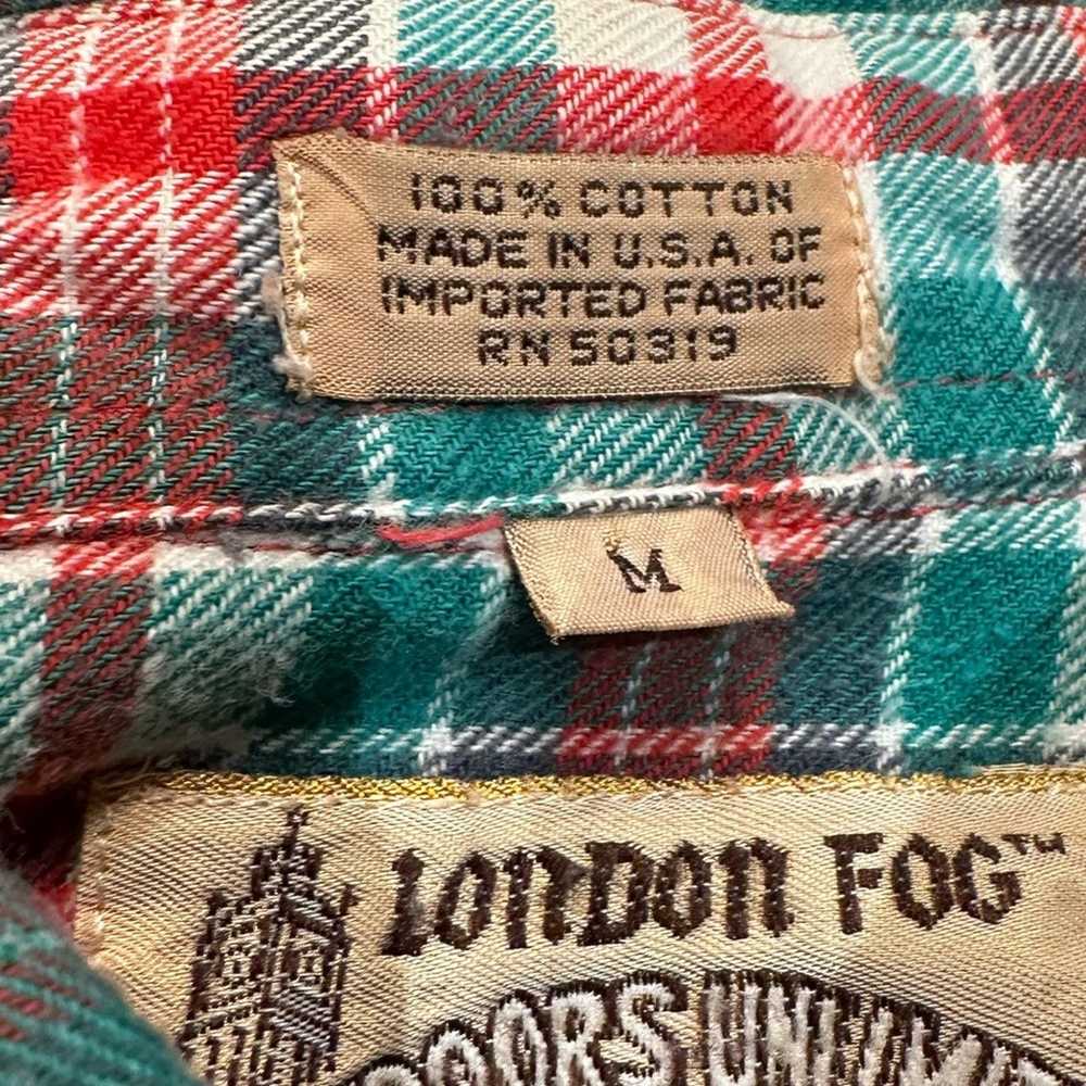 London Fog Vintage London Fog Red & Green Flannel… - image 4