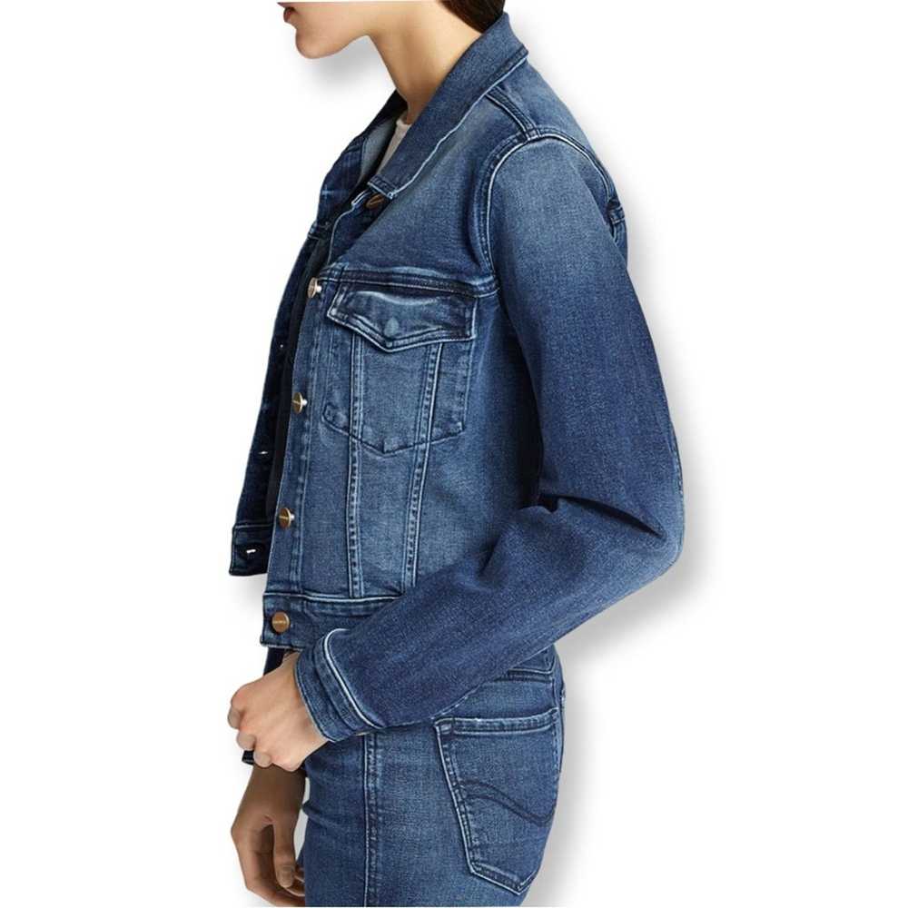 Loft Loft Classic Denim Trucker Jacket Indigo Wash - image 7