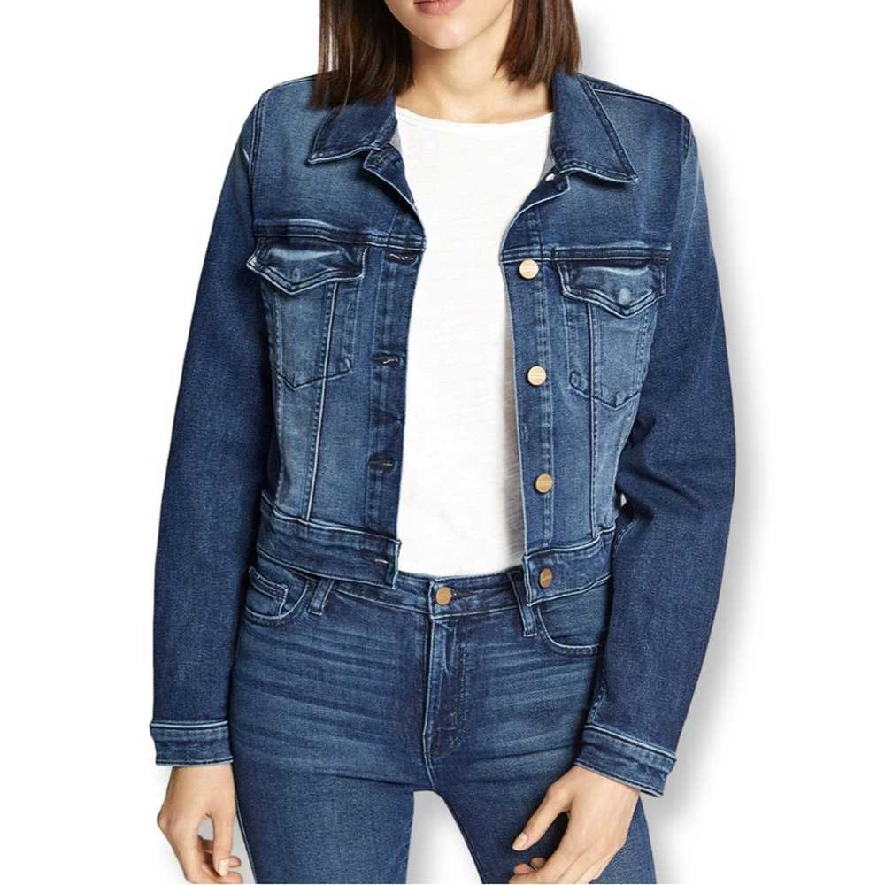 Loft Loft Classic Denim Trucker Jacket Indigo Wash - image 8