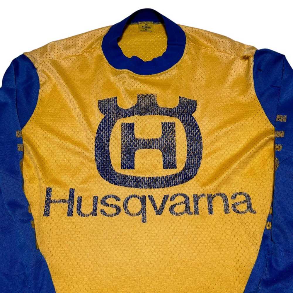 Vintage Vintage 80s Husqvarna Motocross Distresse… - image 4