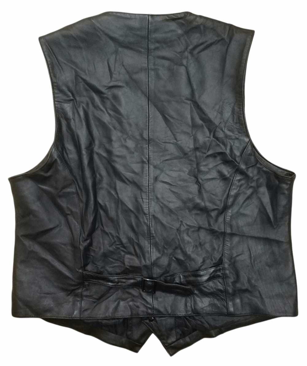 John Bull 🔥Vintage Black Johnbull Leather Vest - image 2