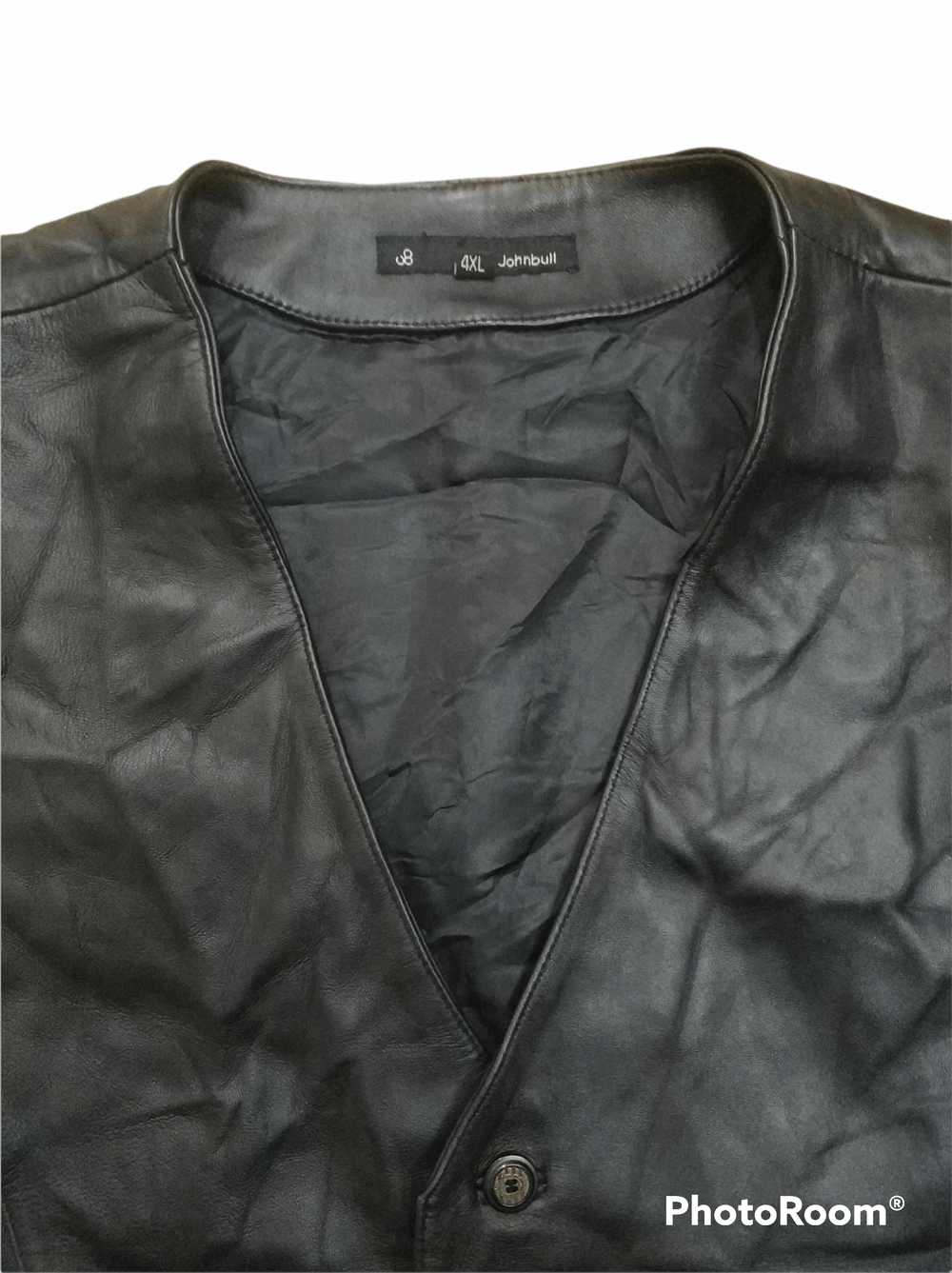 John Bull 🔥Vintage Black Johnbull Leather Vest - image 5