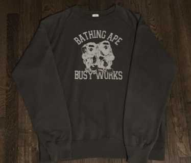 Bape Bape Busy Works Crew Neck Sweatshirt - image 1