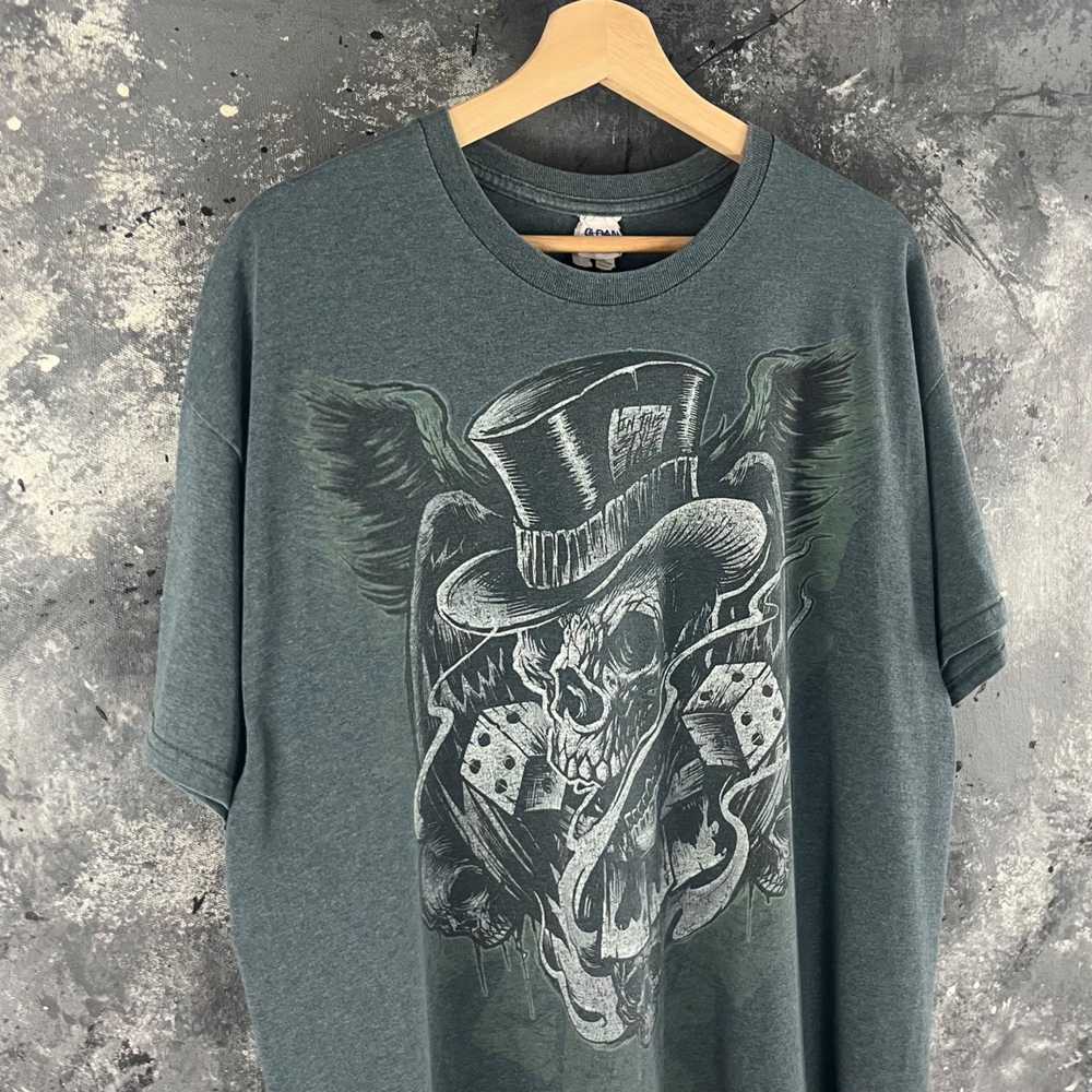 Vintage Vintage Y2K Skulls grunge shirt - image 2