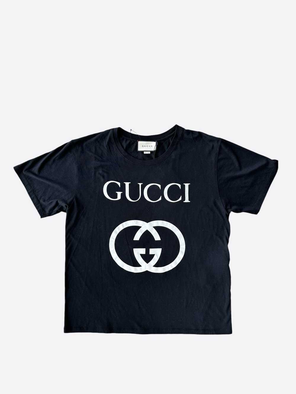 Gucci Gucci Black & White GG Logo T-Shirt - image 1