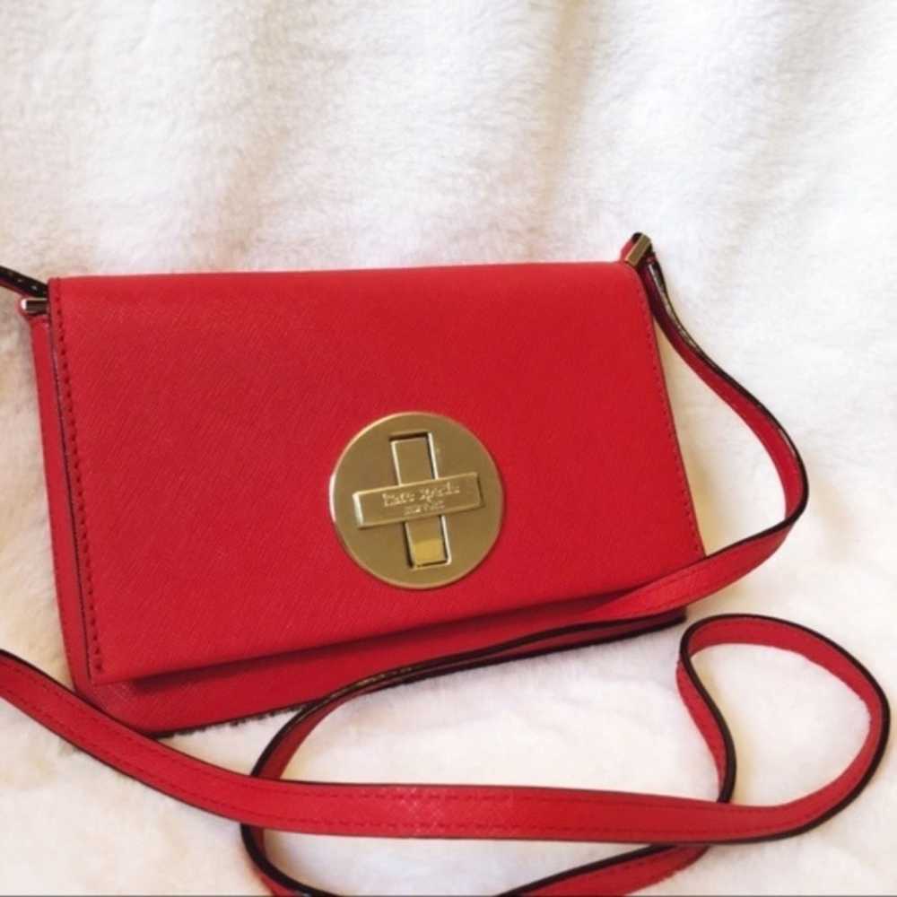 Kate Spade Kate Spade Red & Gold Crossbody Bag - image 1