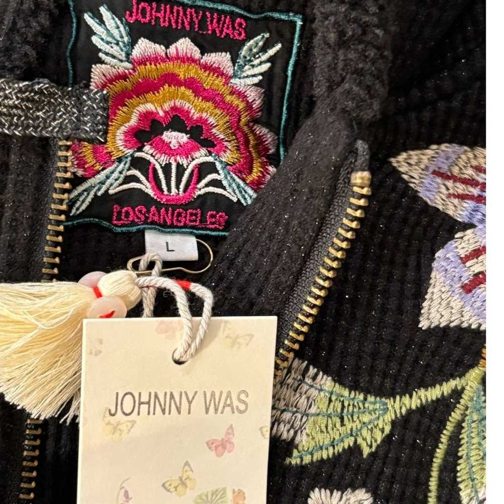 Johnny Was Johnny Was Metallic Thermal Zip Up Hoo… - image 10