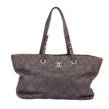 Chanel Shopping Purple Leather Tote Bag (Pre-Owne… - image 1