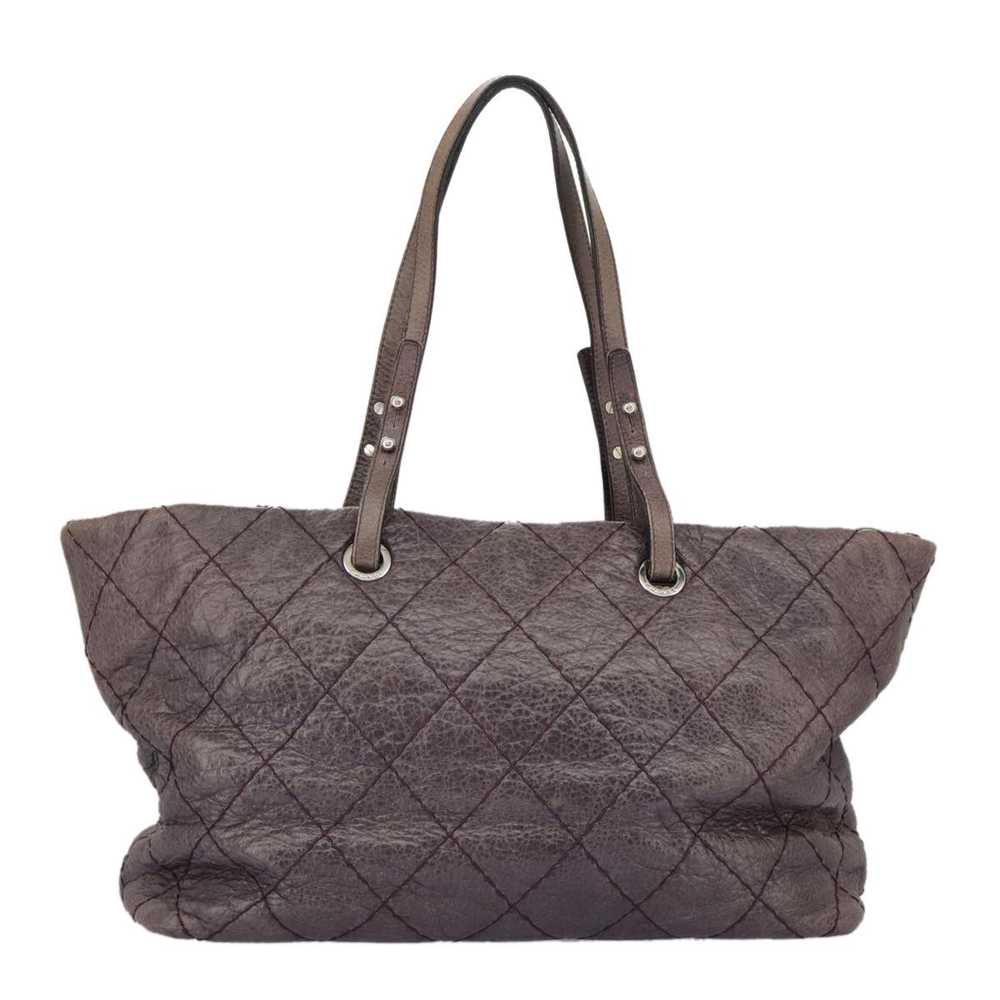 Chanel Shopping Purple Leather Tote Bag (Pre-Owne… - image 2