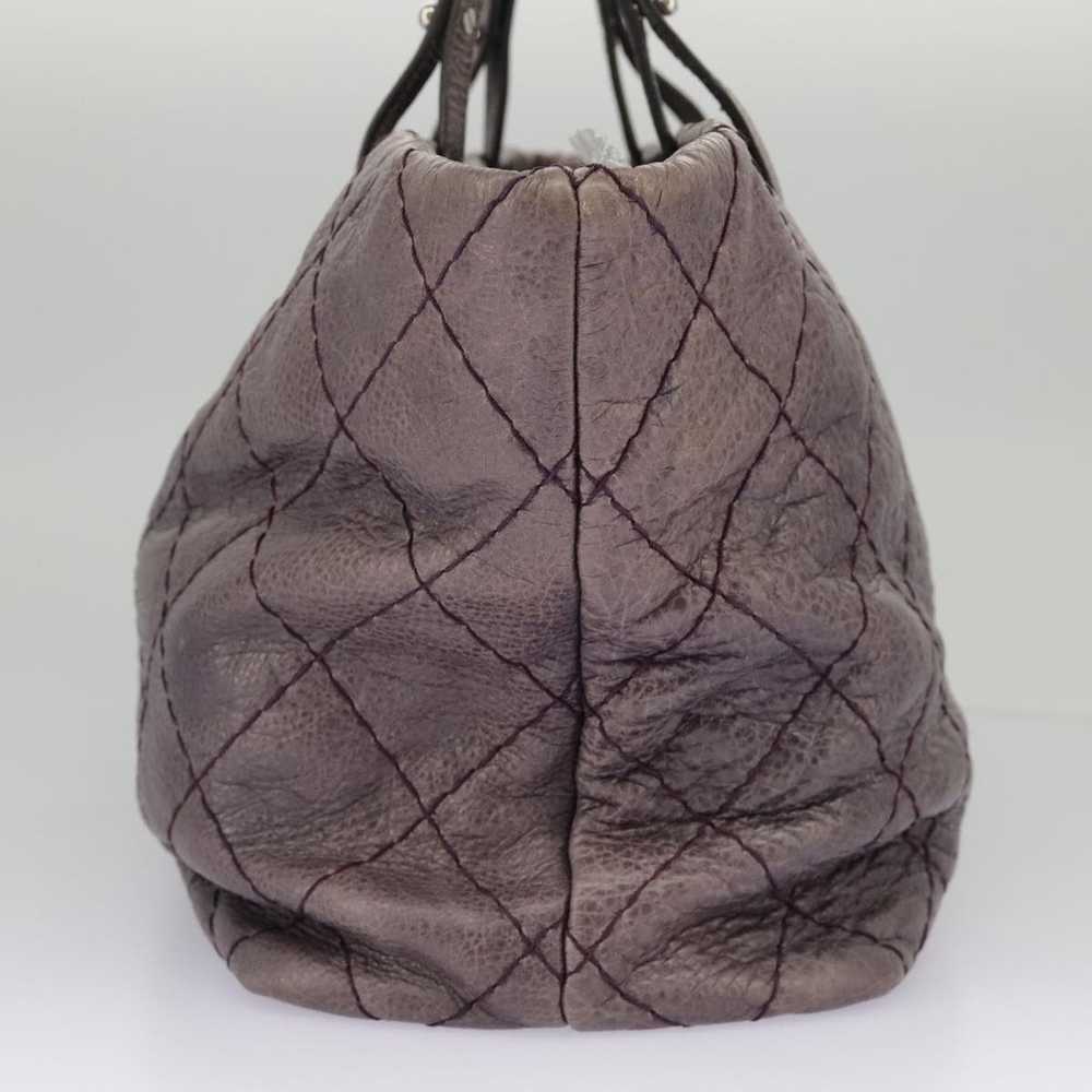 Chanel Shopping Purple Leather Tote Bag (Pre-Owne… - image 3