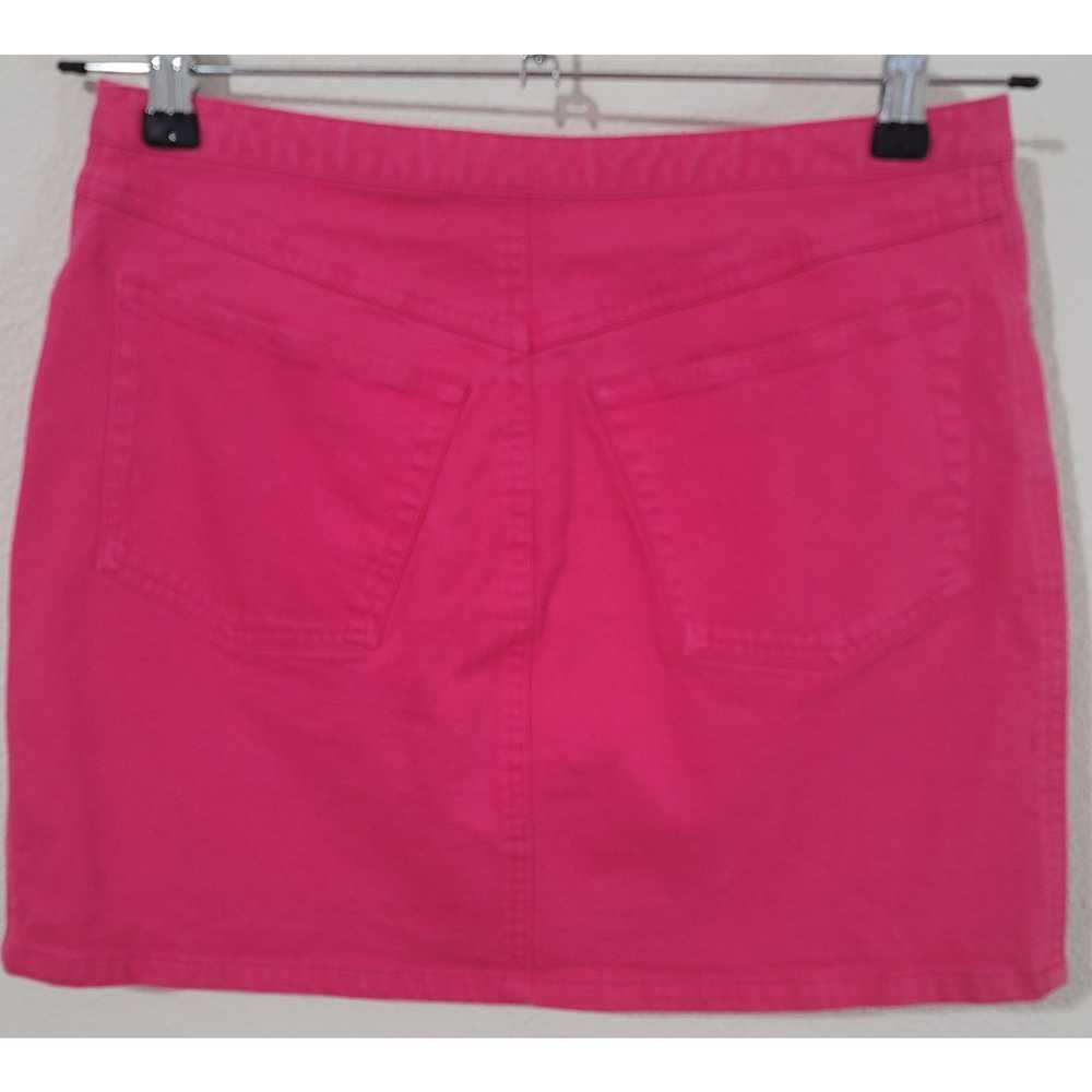 Other Express Jeans Pink Denim Mini Skirt 5 6 Str… - image 2