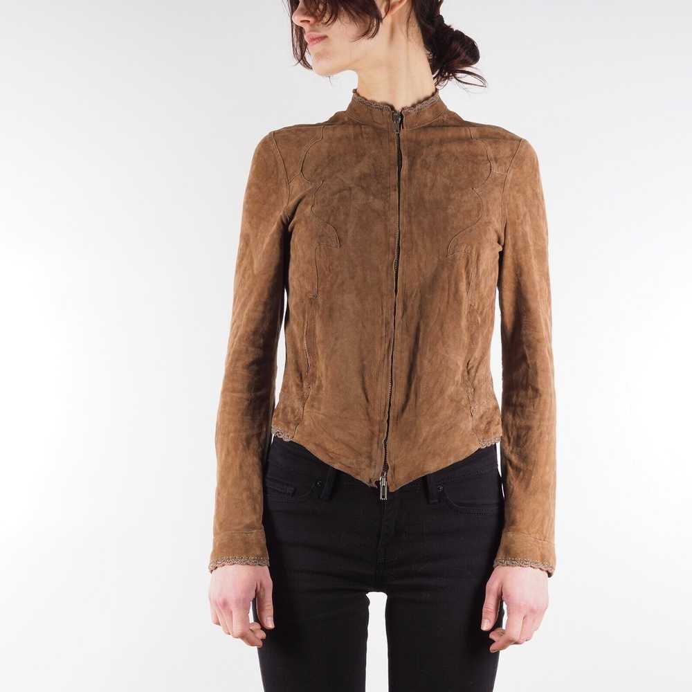 Italian Designers Farina Rossa Milano Brown Suede… - image 2