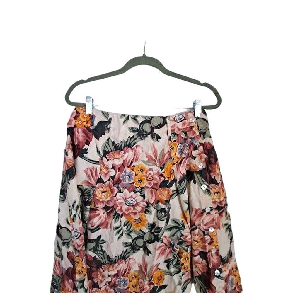 Vintage Vintage Ruff Hewn Floral Skirt Midi Side … - image 4