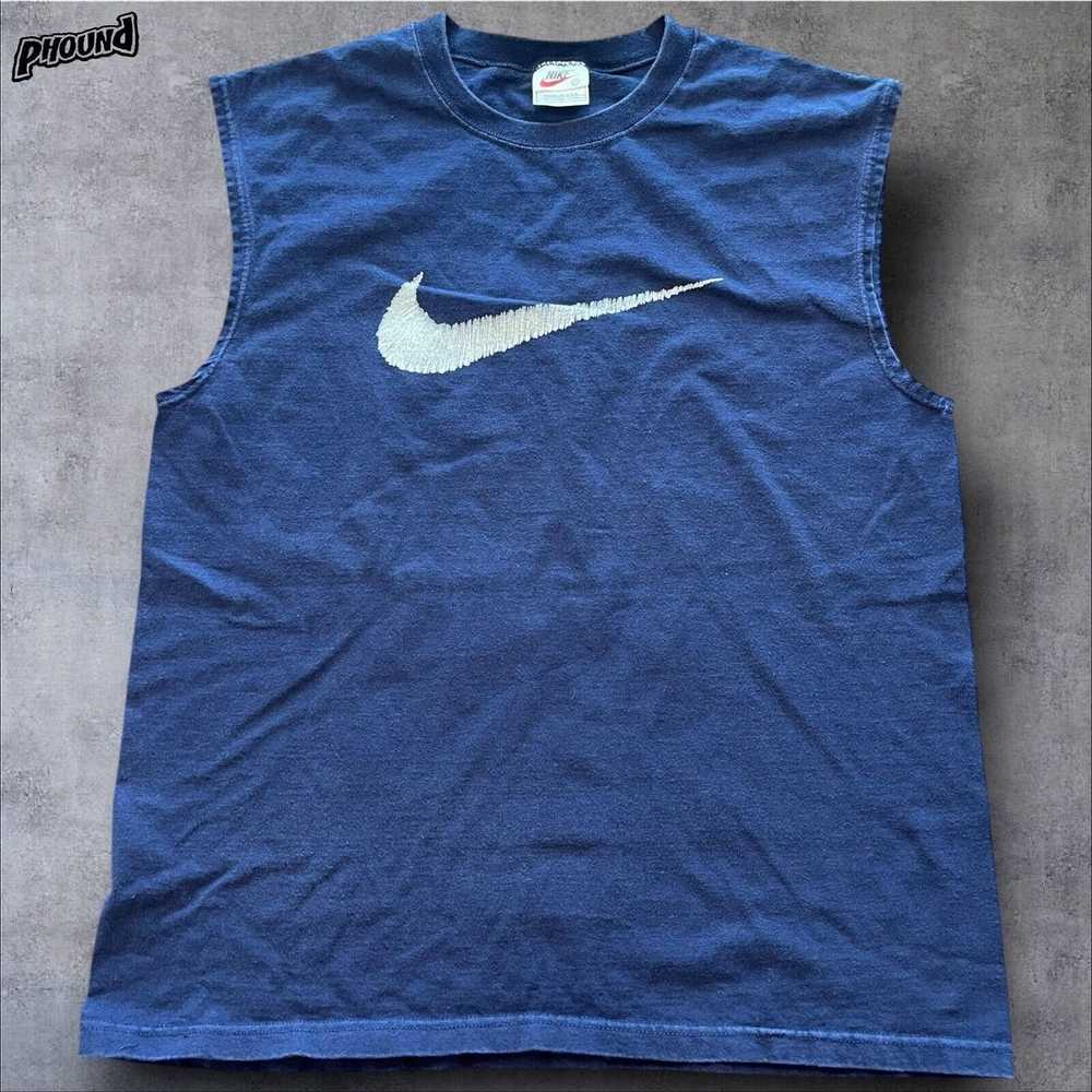 Nike VTG Nike Sleeveless T Shirt LT Basketball Sw… - image 1