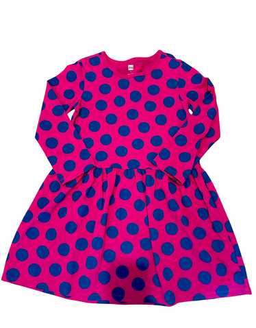 Tea Collection Magenta dress with blue polka dots - image 1