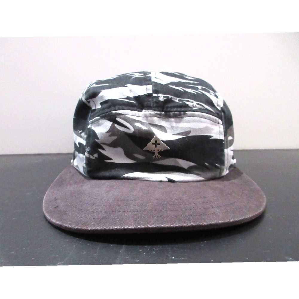 Vintage Black Gray Panel Streetwear Mens Snap Bac… - image 1