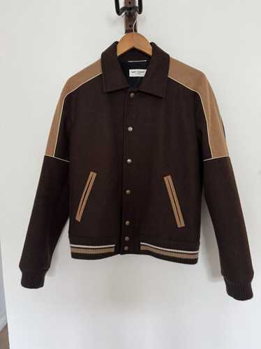 Saint Laurent Paris Brown Colorblock Teddy