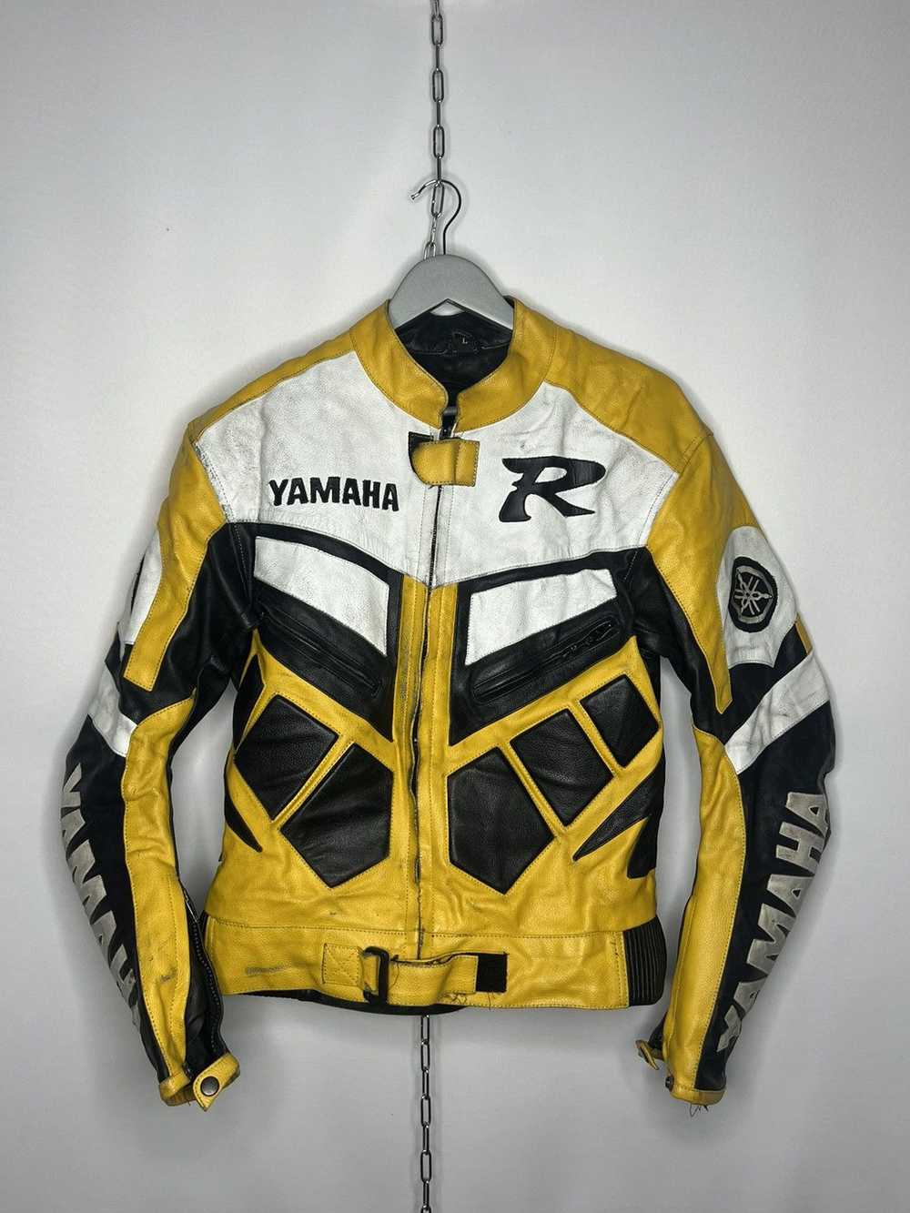 Leather Jacket × Vintage × Yamaha 🏎️Vintage 90s … - image 1