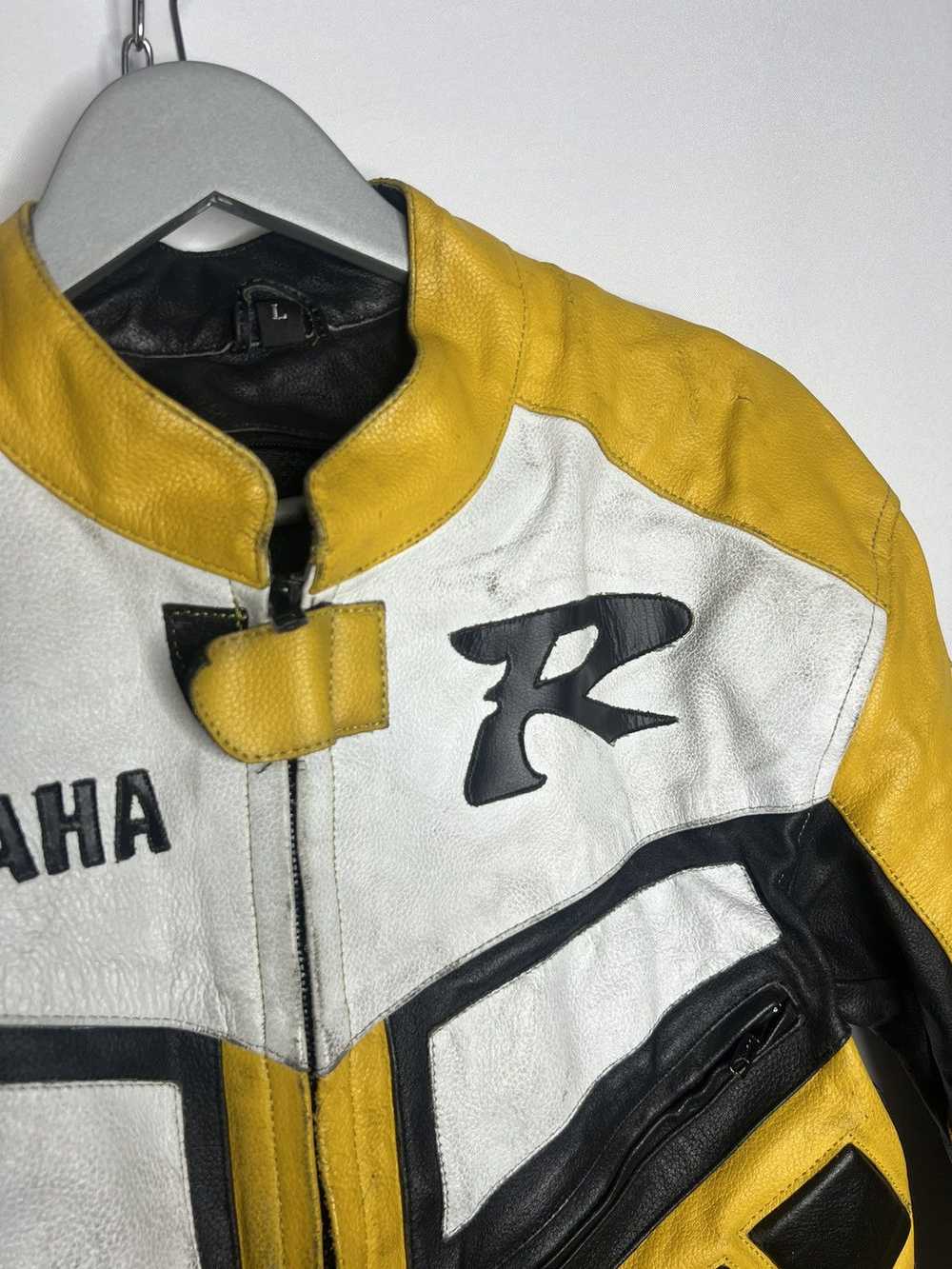 Leather Jacket × Vintage × Yamaha 🏎️Vintage 90s … - image 5